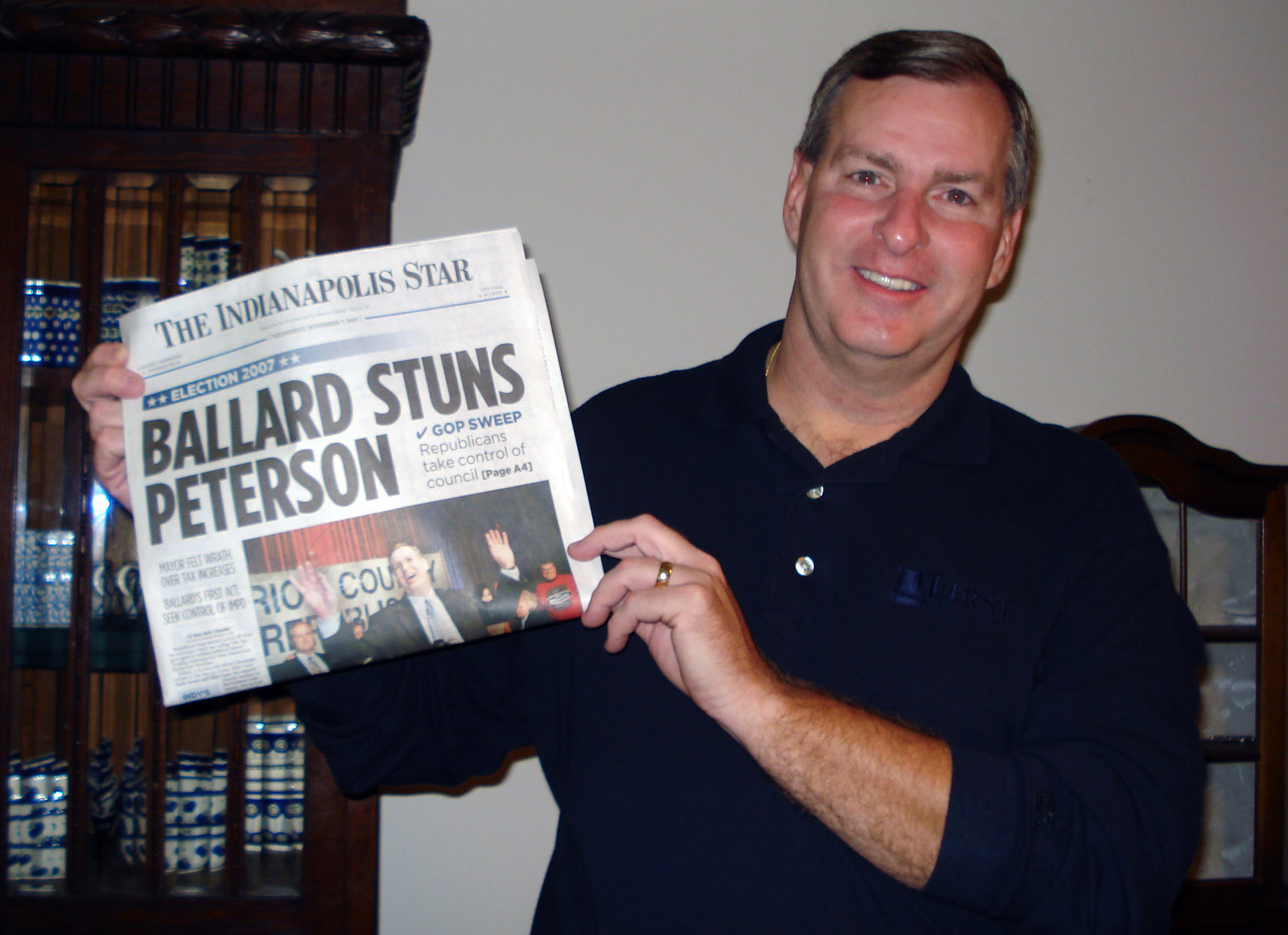 Greg Ballard after winning the race for Indianapolis mayor in 2007