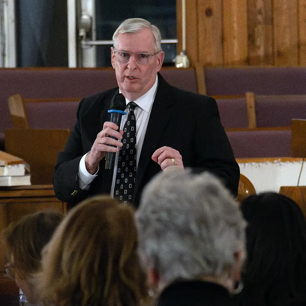 Greg Ballard speaking at an NAACP event in Indiana